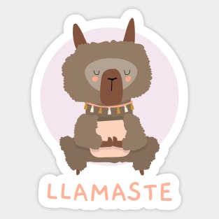 Llamaste Yoga Llama Sticker